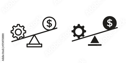 Leverage icon in vector. Logotype