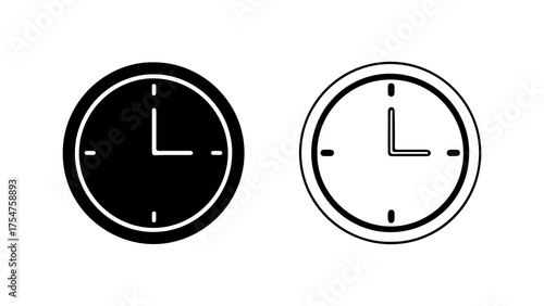 Wall clocks with different styles and transparent background