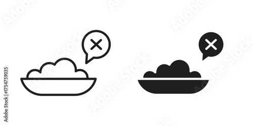 Lack of appsetite icon in vector. Logotype