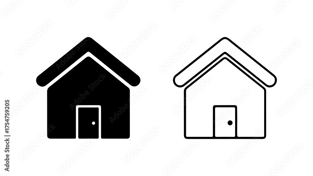Obraz premium House icon set with transparent background