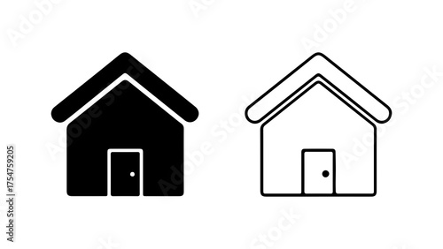 House icon set with transparent background