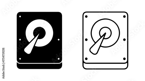 Hard drive icon with transparent background