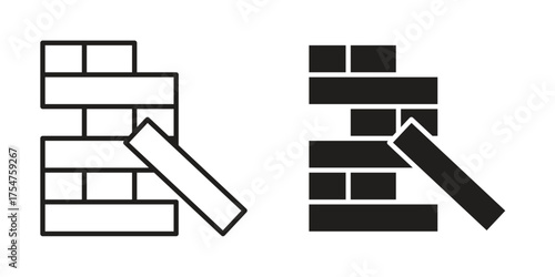 Jenga icon in vector. Logotype