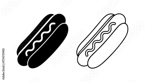 Hot dog icon with transparent background