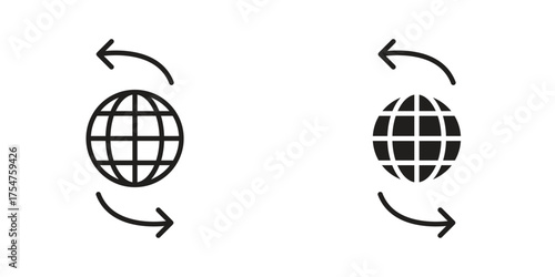 Import export icon in vector. Logotype