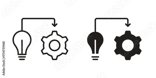 Implementation icon in vector. Logotype