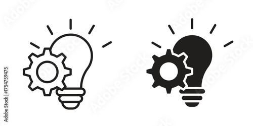 Implement icon in vector. Logotype