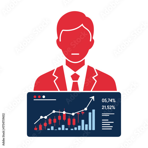 Businessperson Analyzing Financial Data Chart
