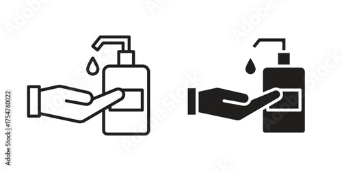 Hand wash icon in vector. Logotype