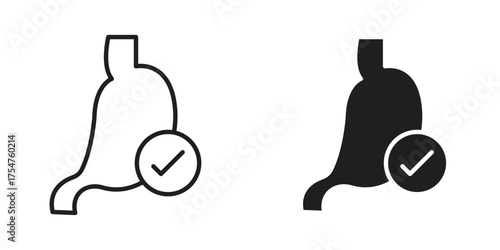 Good digestion icon in vector. Logotype