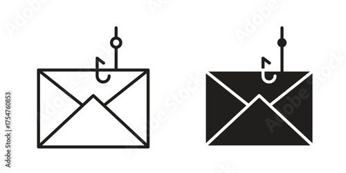 Email phishing icon in vector. Logotype