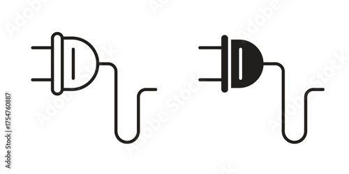 Electrical plug icon in vector. Logotype