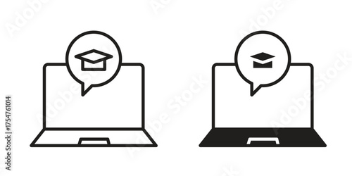 E learning icon in vector. Logotype