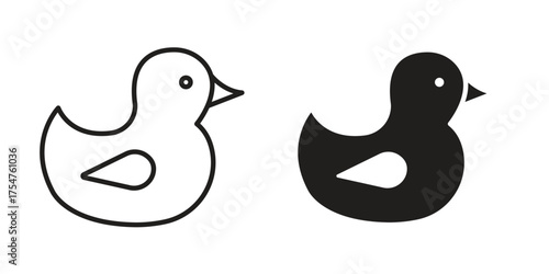 Duck icon in vector. Logotype