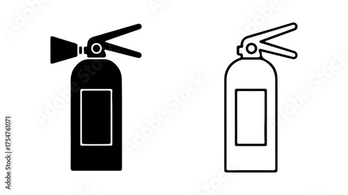 Fire extinguisher icon with transparent background