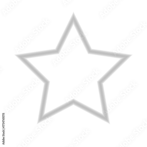Bright five-rayed  star of Bethlehem or Christmas Star isolated with transparency. Template for New Year and Christmas projects.