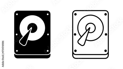 Hard drive icon with transparent background