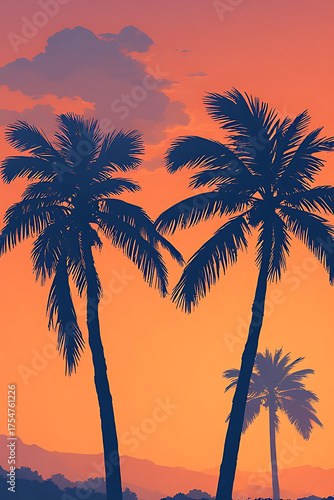 sunset on the beach