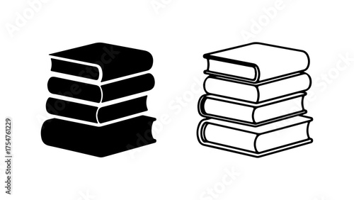Stack of books with transparent background