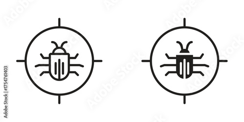 Debug icon in vector. Logotype