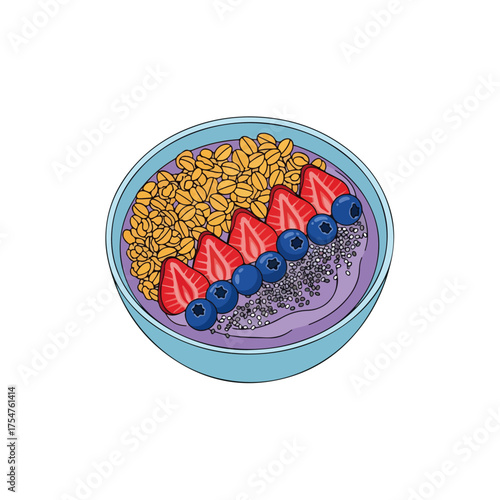 Vibrant Breakfast Bowl with Fresh Fruits and Granola