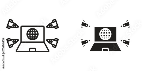 Ddos icon in vector. Logotype