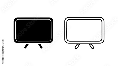 Retro television set with transparent background