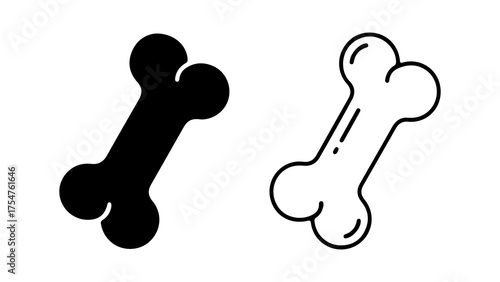 Dog bone icon with transparent background