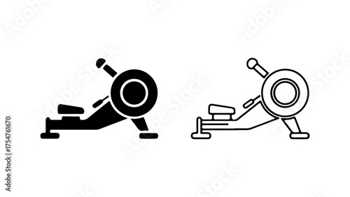 Exercise bike icon with transparent background