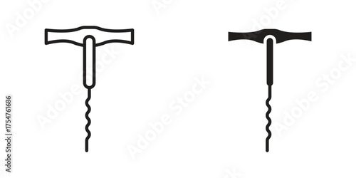 Corkscrew icon in vector. Logotype