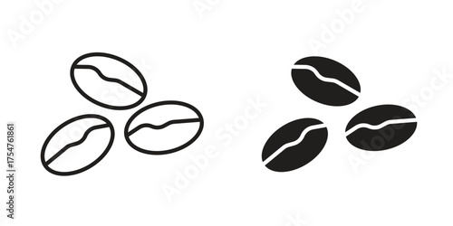 Coffee beans icon in vector. Logotype