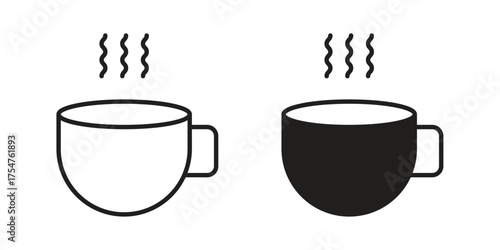 Coffee mug icon in vector. Logotype