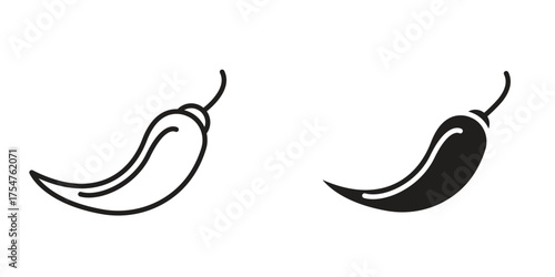 chilli pepper icon in vector. Logotype