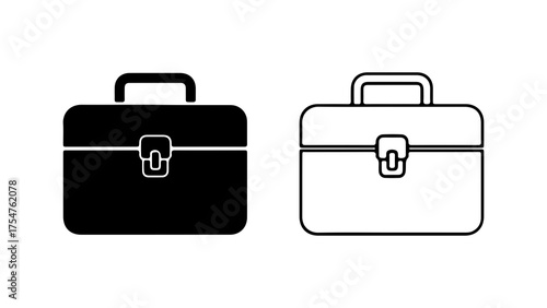 Briefcase icon set with transparent background