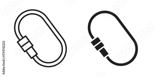 Carabiner icon in vector. Logotype