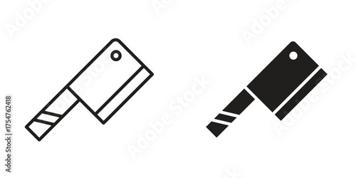Butcher knife icon in vector. Logotype