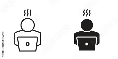 Burnout icon in vector. Logotype