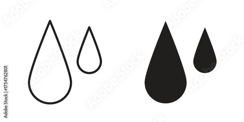 Blood drops icon in vector. Logotype