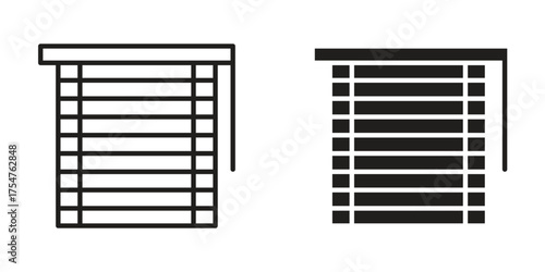 Blinds icon in vector. Logotype