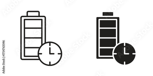 Battery life icon in vector. Logotype