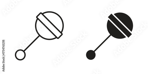 baby rattle icon in vector. Logotype