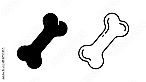 Dog bone icon with transparent background