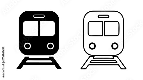 Train icon with transparent background