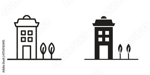 Apartment icon in vector. Logotype