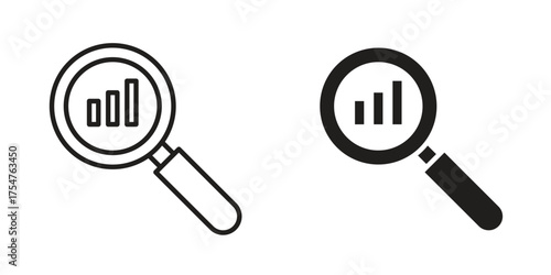 Analysis icon in vector. Logotype