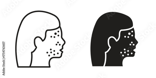 Acne icon in vector. Logotype
