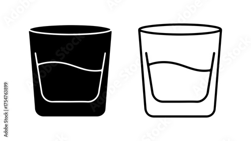 Drinking glasses with liquid with transparent background