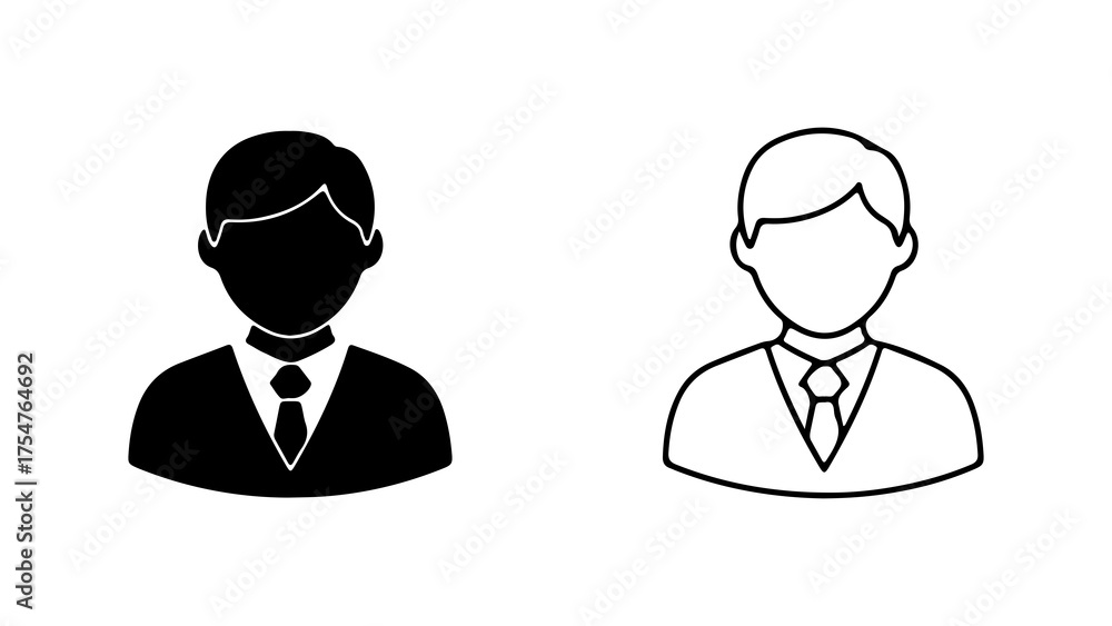 Fototapeta premium Business man icon with transparent background