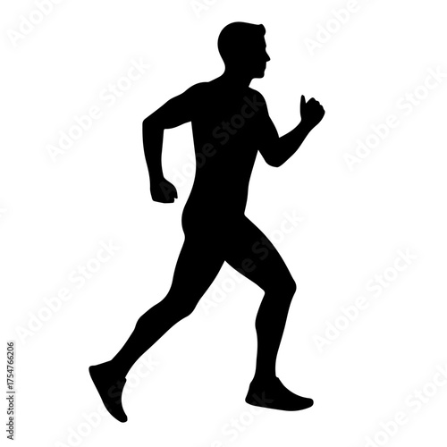 black and white vector silhouette of gym person