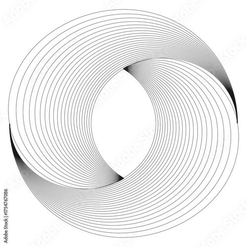 spiral logo line art design 